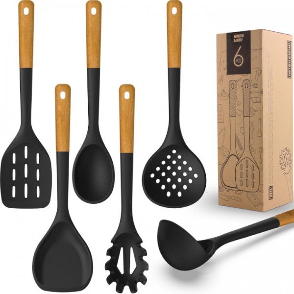 Large Silicone Cooking Utensils Set - Heat Resista...