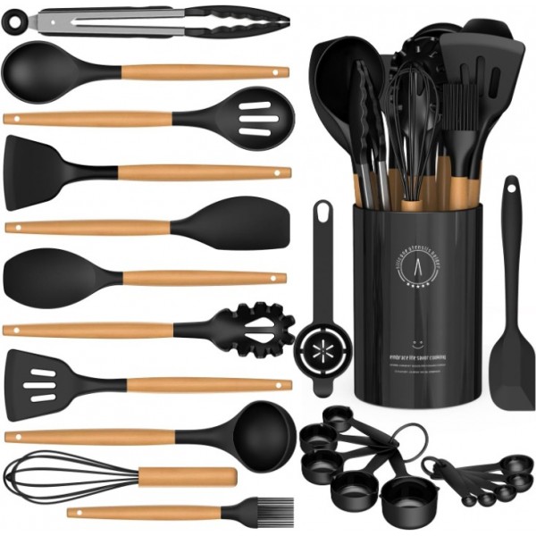 Silicone Cooking Utensils Set - Silicone Kitchen U...